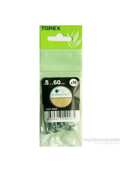 5X60 Dın 7505 Sunta Vidası 10 Adet