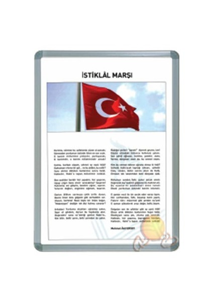 35x50 İstiklal Marşı Alüminyum Çerçeveli INT-825