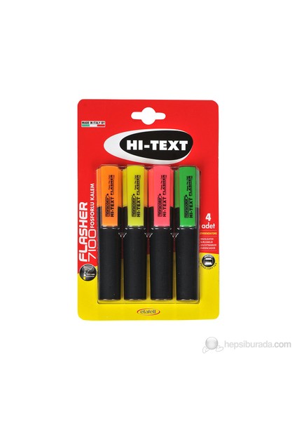 Fosforlu Kalem 4' Lü Karışık