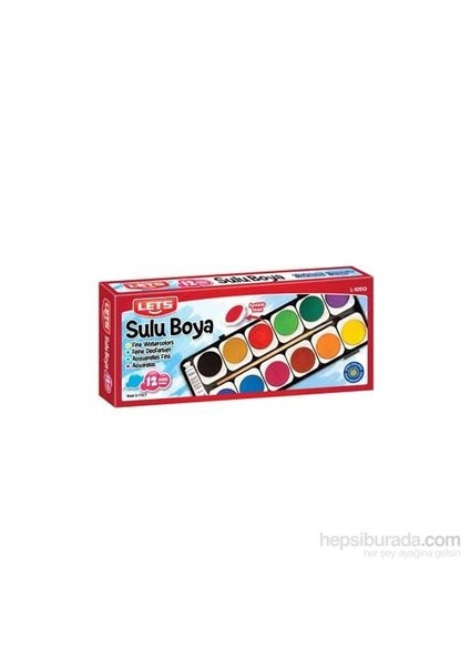Lets Sulu Boya 12 Renk Değişebilir Tablet L-10512