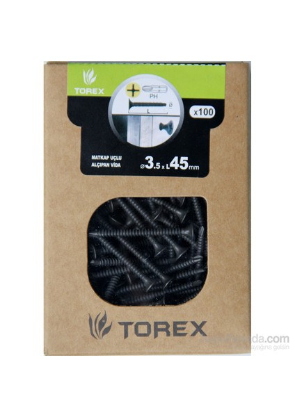 3.5X45 Alçıpan Mu Siyah Fosfat 100 Adet