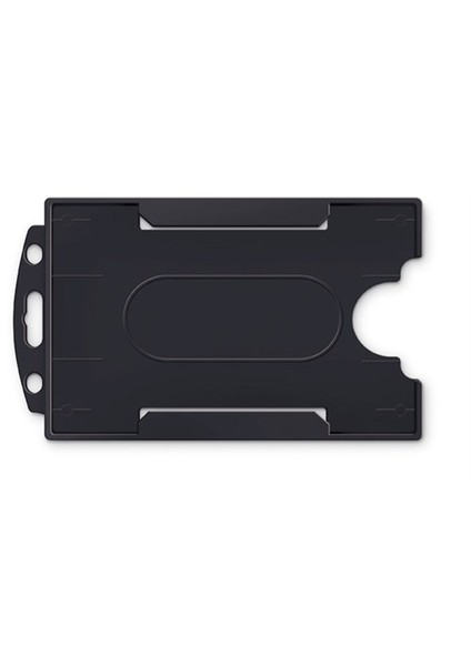 3522 Plastik Kart Muhafaza- Dikey-54X86-Siyah 50Li