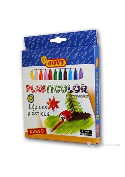 Plastic Crayons 12 Renk Jumbo Plastik Pastel Boya