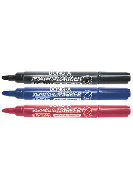 Permanent Marker Yuvarlak Uc Koli Kalemi 12'li kutu