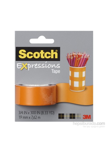 ® Renkli Bant Turuncu 19mm x 7,62m