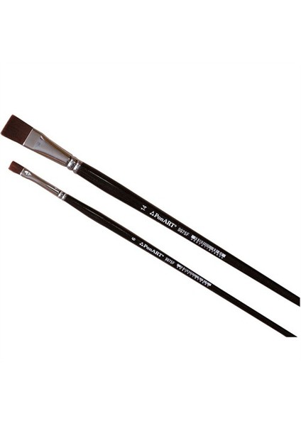 Kestane Rengi Sentetik Yağlı Boya Düz Uçlu Fırça 9975F - 10