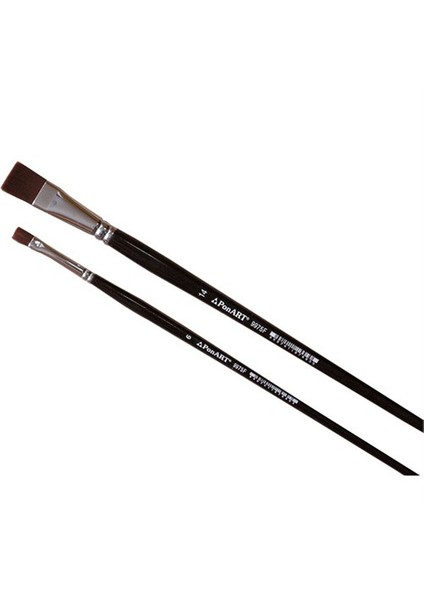 Kestane Rengi Sentetik Yağlı Boya Düz Uçlu Fırça 9975F - 12