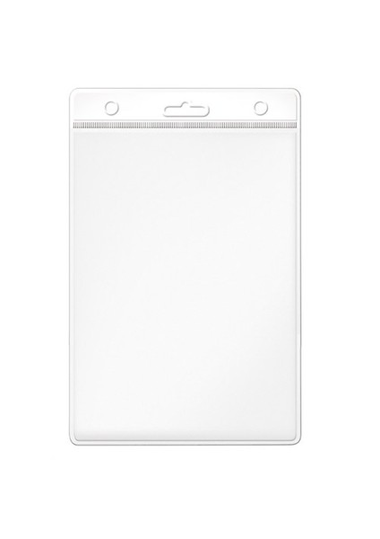 3512 Plastik Kart Poşeti - Dikey-54X86-Renkli Başlık-Beyaz 100 Lü