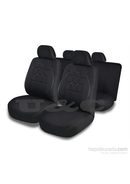 Oto Koltuk Kılıfı Düğmeli Model Siyah