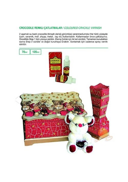 Crocodile Renkli Çatlatmalar Step 1-Step 2 70 ml fiyatları