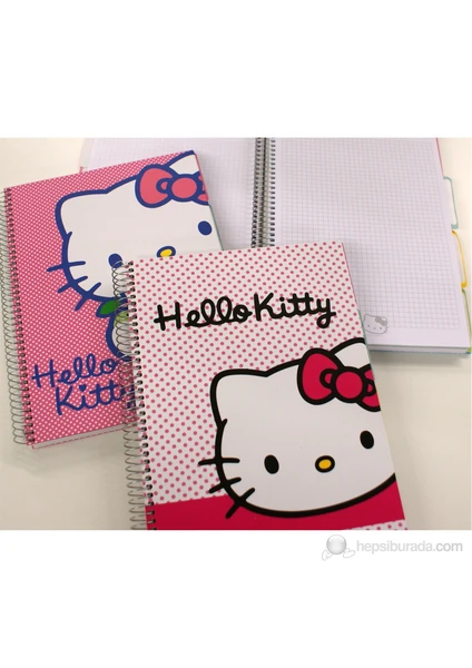 Hello Kitty Seperatörlü Defter 19X26 120 Yaprak Kareli