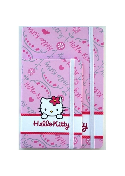 Hello Kitty Lastikli Defter 14 x 21 Çizgili