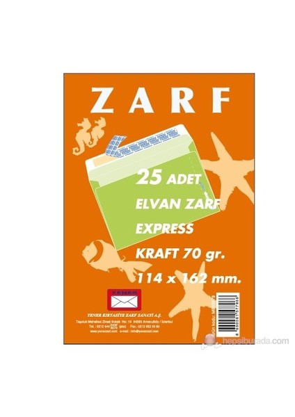 Buklet Zarf 979 114x162 mm 70gr. 25'li