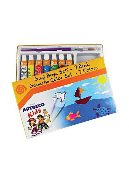 Kids Y-501-S7 Guaj Boya Seti 7 Renk 6Ml.