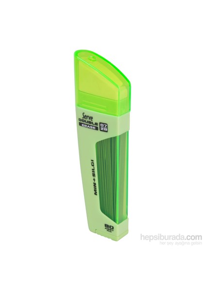 Double Erase 80 Adet Elma Yeşili Kalem Uçları ve Silgi Seti 0.7mm Pratik Kullanım