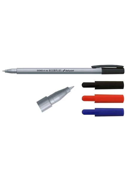 Dong-A Hexaplus Ball Point Bilyeli Çelik Uçlu Tükenmez Kalem 1mm.12'li