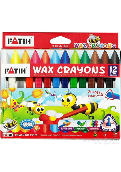 12 Renk Jumbo Wax Crayon