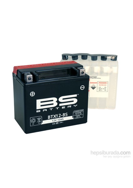 -Battery Btx12- (Ytx12- ) 12V 10Ah 180Cca Agm Bakımsız Motosiklet Aküsü