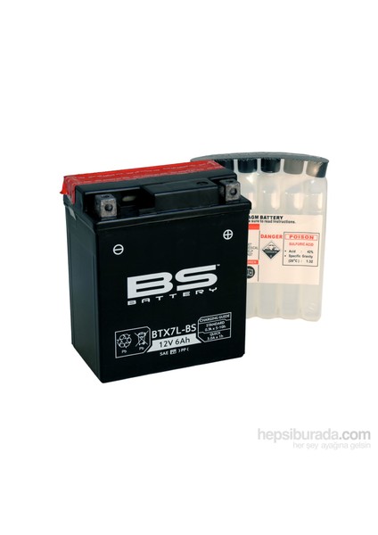 -Battery Btx7l- (Ytx7l- ) 12V 6Ah 85Cca Agm Bakımsız Motosiklet Aküsü