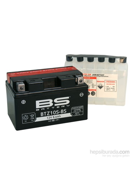 -Battery Btz10s- (Ytz10s- ) 12V 8,6Ah 190Cca Agm Bakımsız Motosiklet Aküsü