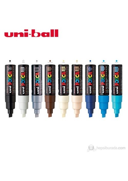 Uni Posca Metalik Renk Boyama Markörü 8K 1'li (PC-8K)