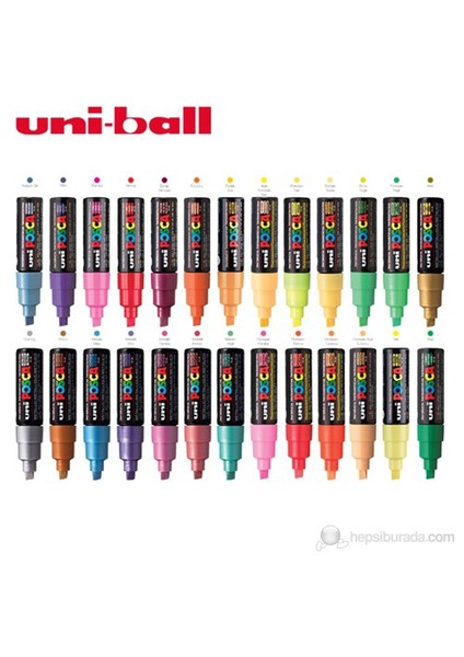 Uni Posca Metalik Renk Boyama Markörü 8K 1'li (PC-8K)