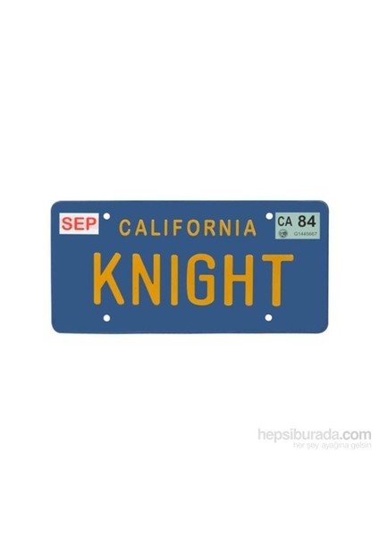 Knight Rider Kıtt Kara Şimşek Araba Plakası Replika