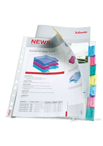 Ayraçlı Poşet 8 Sayfa Şeffaf 414150