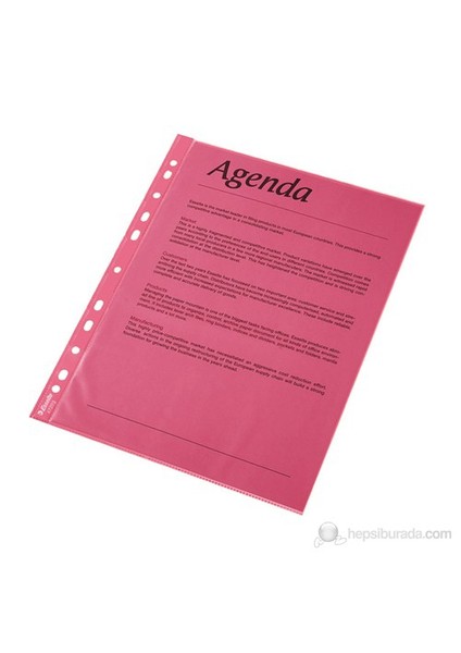 Renkli Poşet Dosya (10 Adet) Kırmızı 47203