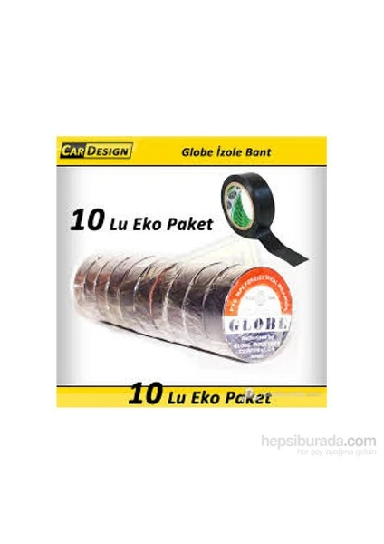 CRD Globe 19 mm İzole Bant BEYAZ 10 lu Eko Paket (Orijinal )