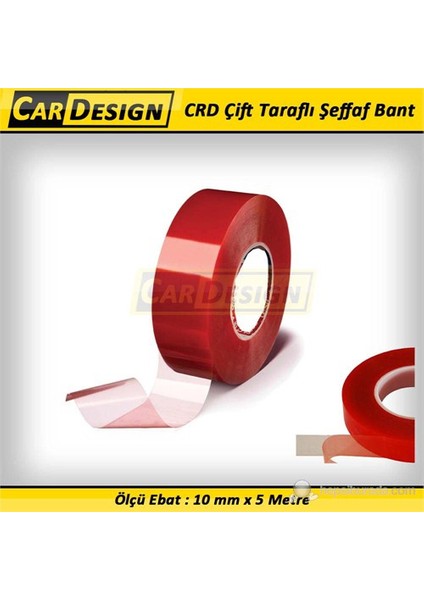 Çift Taraflı Şeffaf Bant 10 mm x 5 Metre