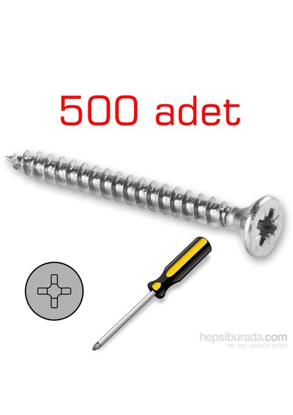 Sunta Vidası 4 mm Çap x 3 cm Uzunluk 500 ADET 090567