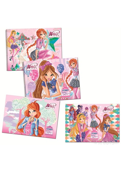 Gıpta 3087 Winx Spiralli Resim Defteri 35x50 cm 15 Yaprak (1 ADET)