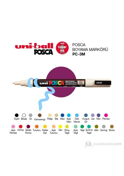 Uni Posca Boyama Markörü 3M 1'li (PC-3M)