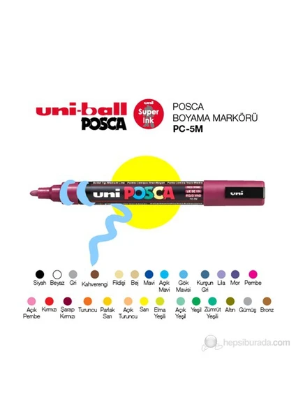 Uni Posca Boyama Markörü 5M 1'li (PC-5M)