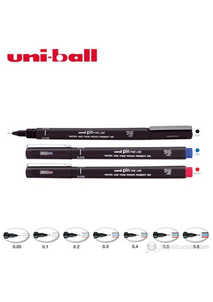 Uni Pin Gliss Uçlu Çizim Kalemi 0,1 (PIN01-200)