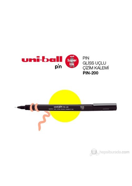 Uni Pin Gliss Uçlu Çizim Kalemi 0,3 (PIN03-200)