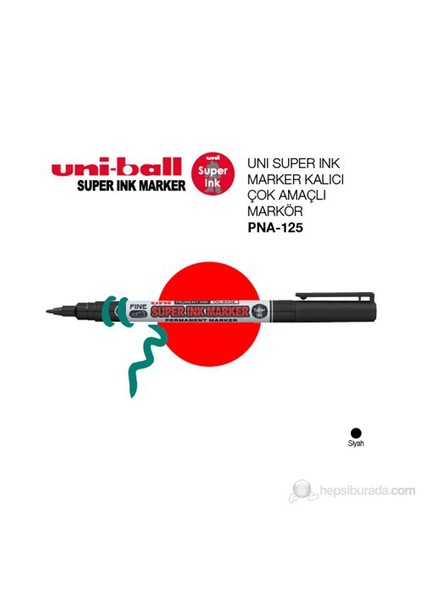 Uni Super Ink Marker - Pack Of 2, Permanent Black, 0.9mm Bullet Tip, Plastic-Free Packaging
