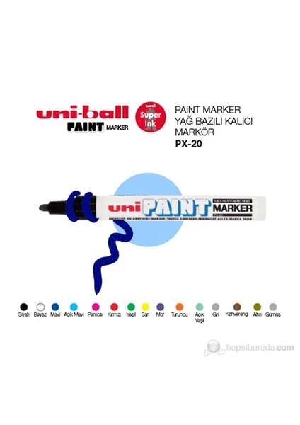 Uni Paint Marker Yağ Bazlı Kalıcı Markör 1'li (PX-20)