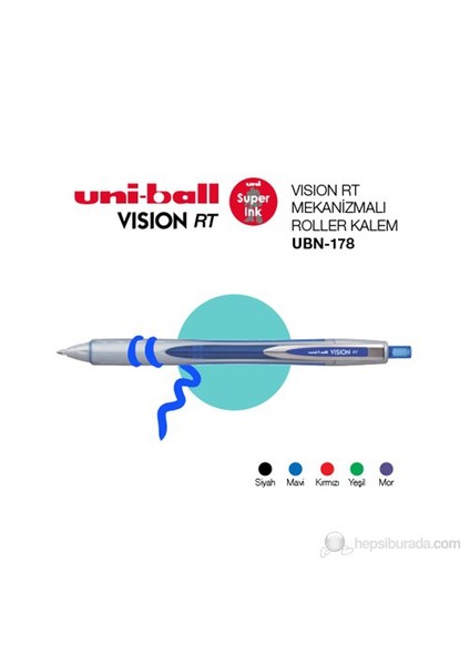 Uni Roller Kalem Vısıon Rt Ubn-178 0.8 Siyah