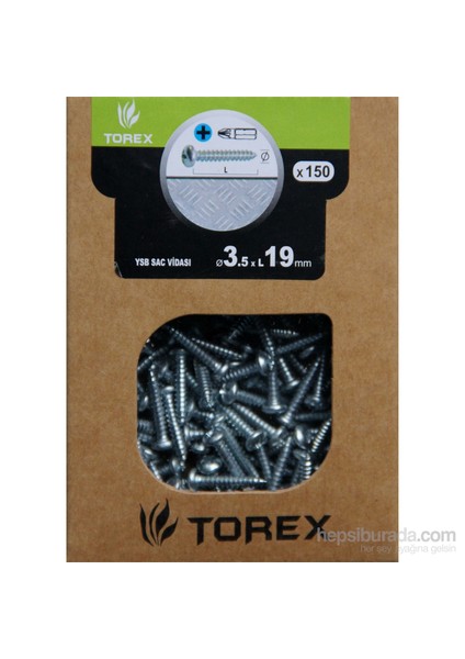 3.5X19 Dın 7981 Ysb Sac Vıdası 150 Adet