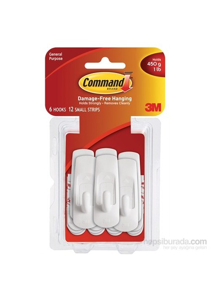 Command 17002Vp-6Pk Küçük Pratik Askı - Karma Paket 450 g Taşır
