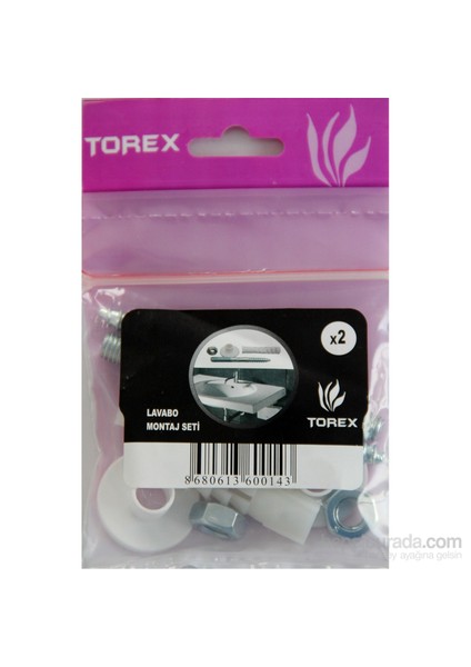 Lms-1098 Lavabo Montaj Seti (2'Er Adet Bir Ucu Metrik, Bir Ucu Trifon Vida+Dübel+Somun+Plastik Pul)