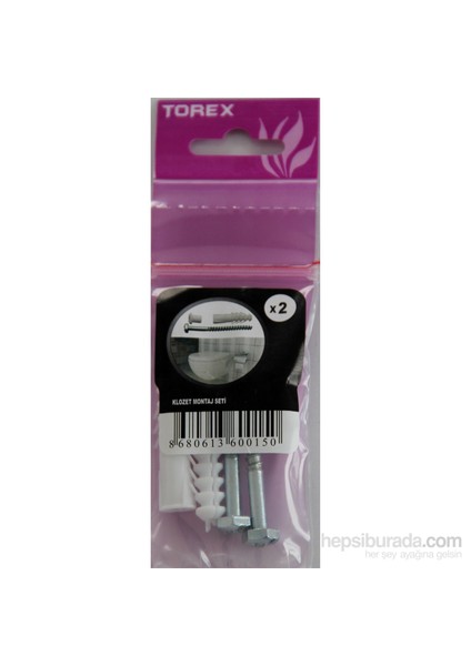 Kms-1099 Klozet Montaj Seti (2'Er Adet Trifon Vida+Dübel+Plastik Pul)