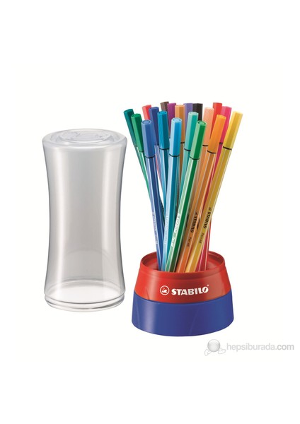 Pen 68 Twister 19'lu Kutu Keçe Uçlu Kalem