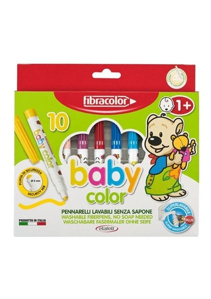 Baby Color 10 Renk Keçeli Kalem +1 Yaş 10540