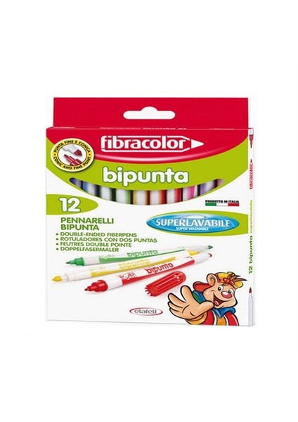 Bipunta 12 Renk Çift Uçlu Keçeli Kalem 10544