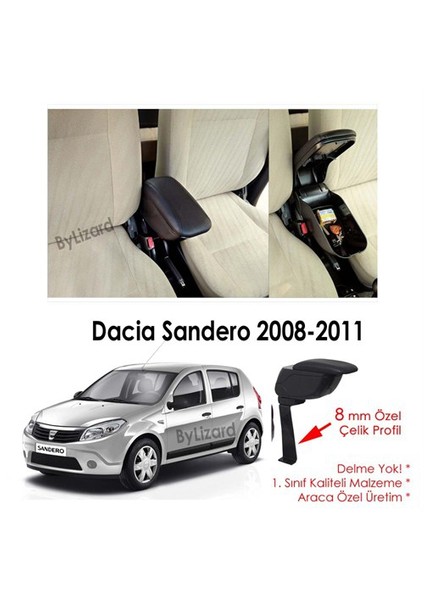 Dacia Sandero Kol Dayama Kolçak Siyah