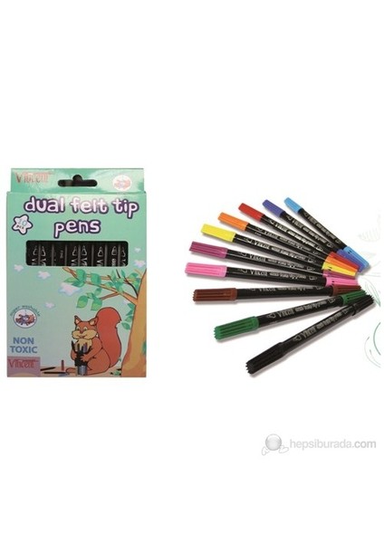 Dual Felt Tip Pens Çift Taraflı Keçeli Boya Kalemi