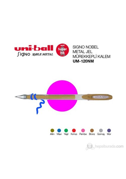 Signo Noble Metal Jel Mürekkepli Kalem 0,8 1'li (UM-120NM)